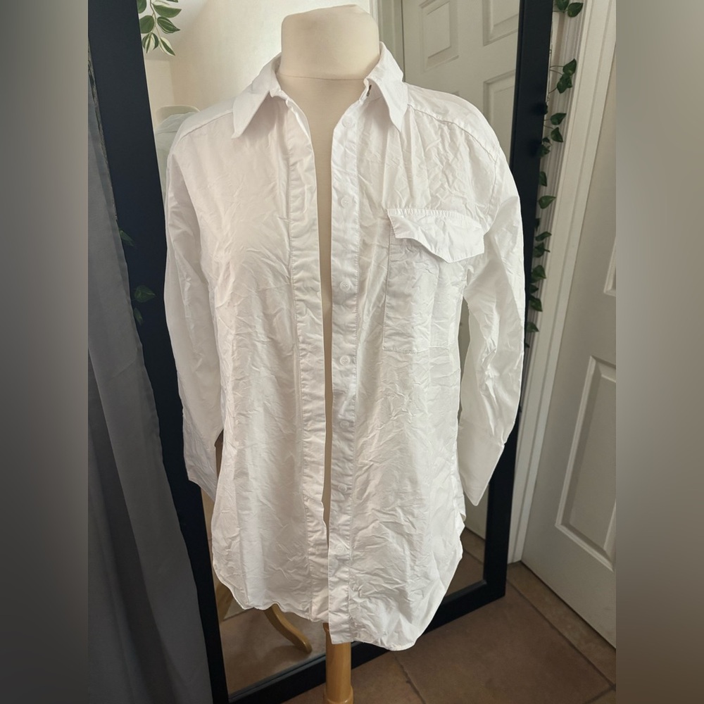 Studio White Casual Button Down Shirt